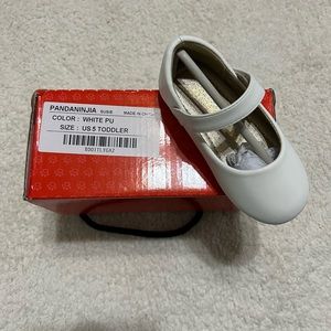 White pageant toddler shoes 5